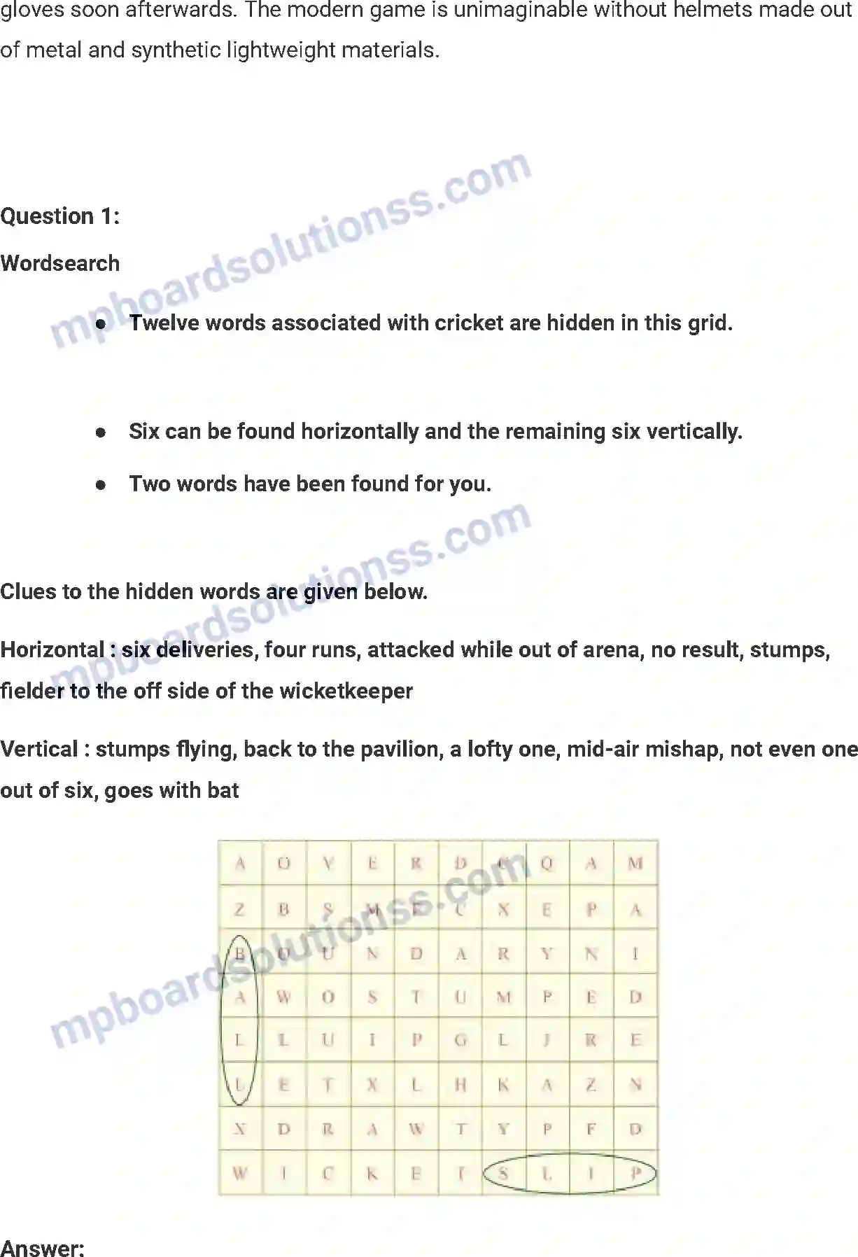 MP Board Book for Class 7 English The Story of Cricket Image 8