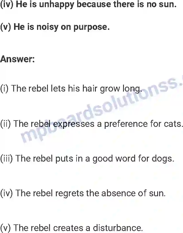 MP Board Book for Class 7 English The Rebel (Poem) Image 3