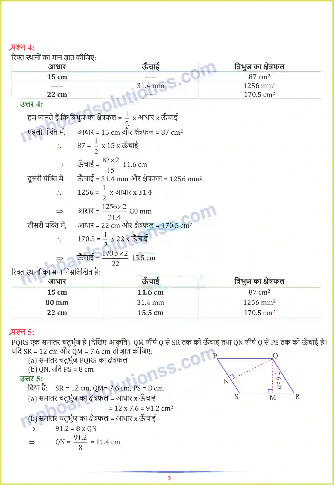 MP Board Book for Class 7 Maths परिमाप और क्षेत्रफल Image 6