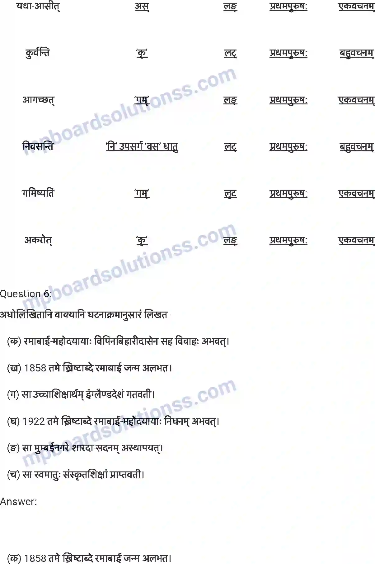 MP Board Book for Class 7 Sanskrit पण्डिता रमाबाई Image 5