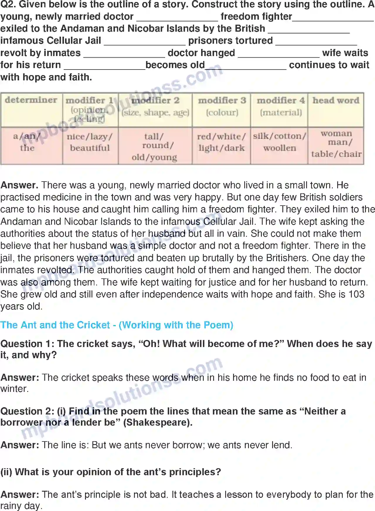 MP Board Book for Class 8 English The Best Christmas Present In The World Image 9