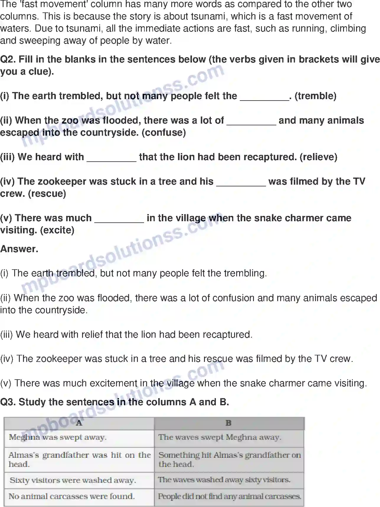 MP Board Book for Class 8 English The Tsunami Image 4