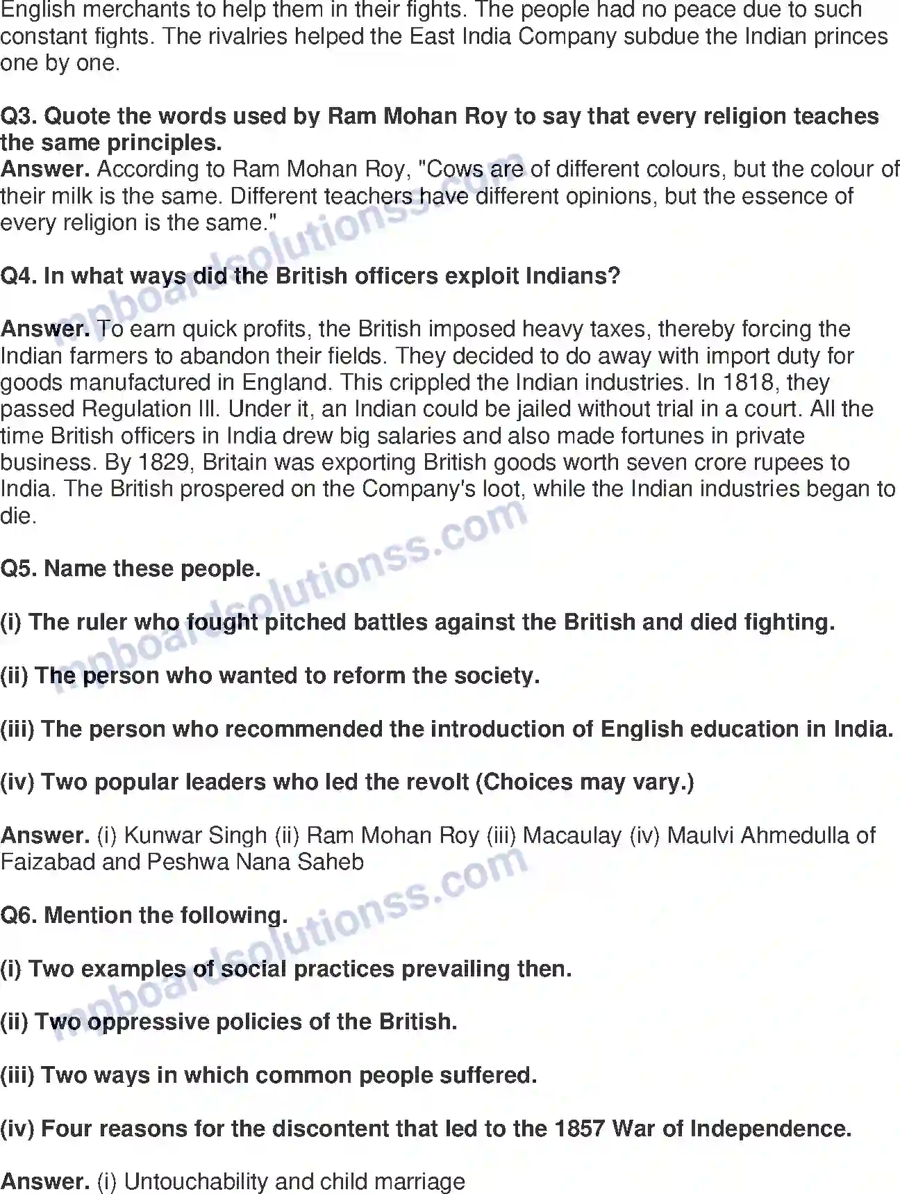 MP Board Book for Class 8 English Glimpses Of The Past Image 2