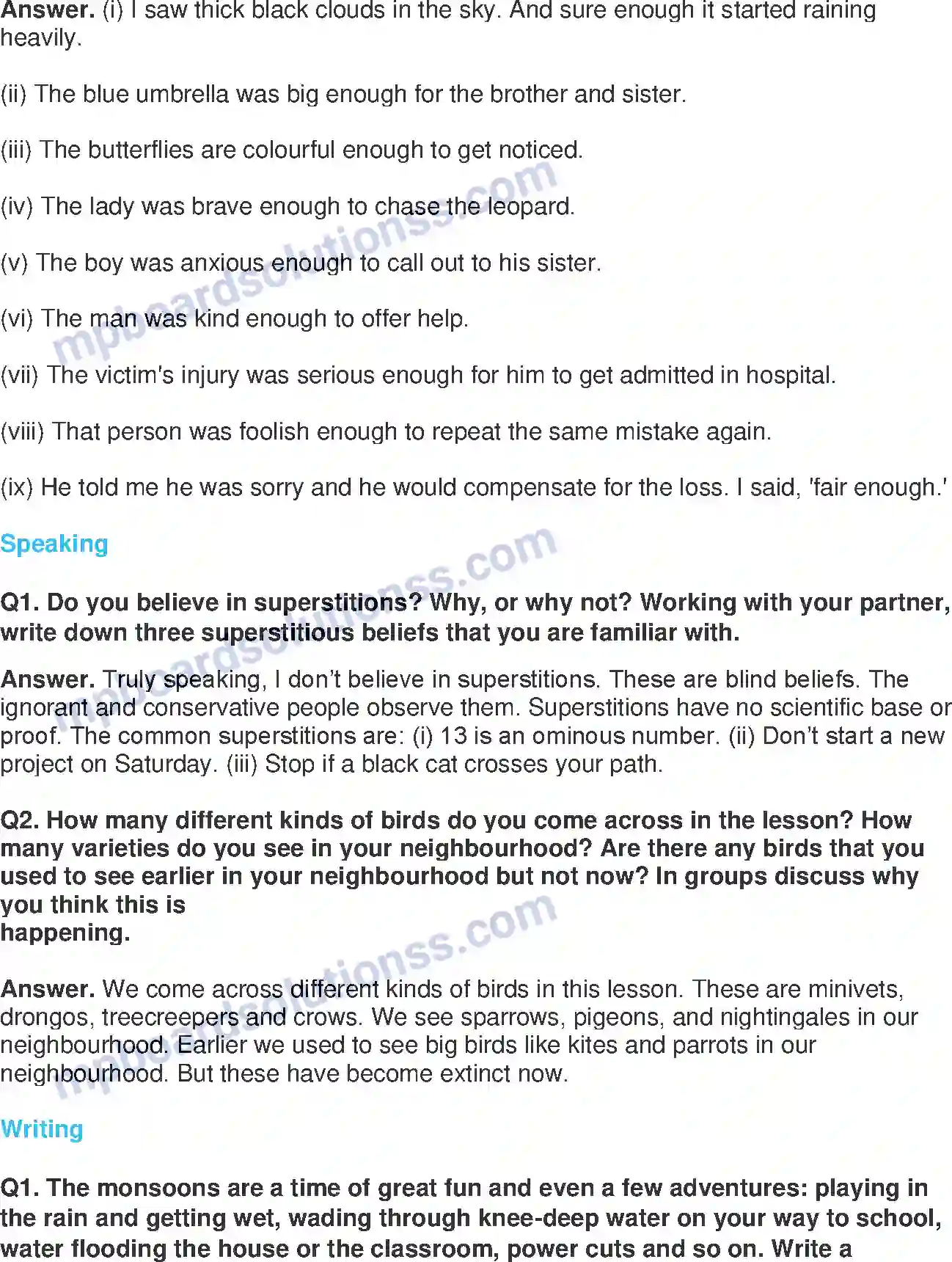 MP Board Book for Class 8 English A Short Monsoon Diary Image 6