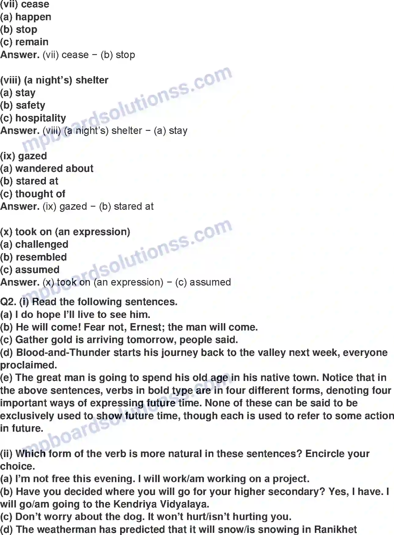 MP Board Book for Class 8 English The Great Stone Face - II Image 4