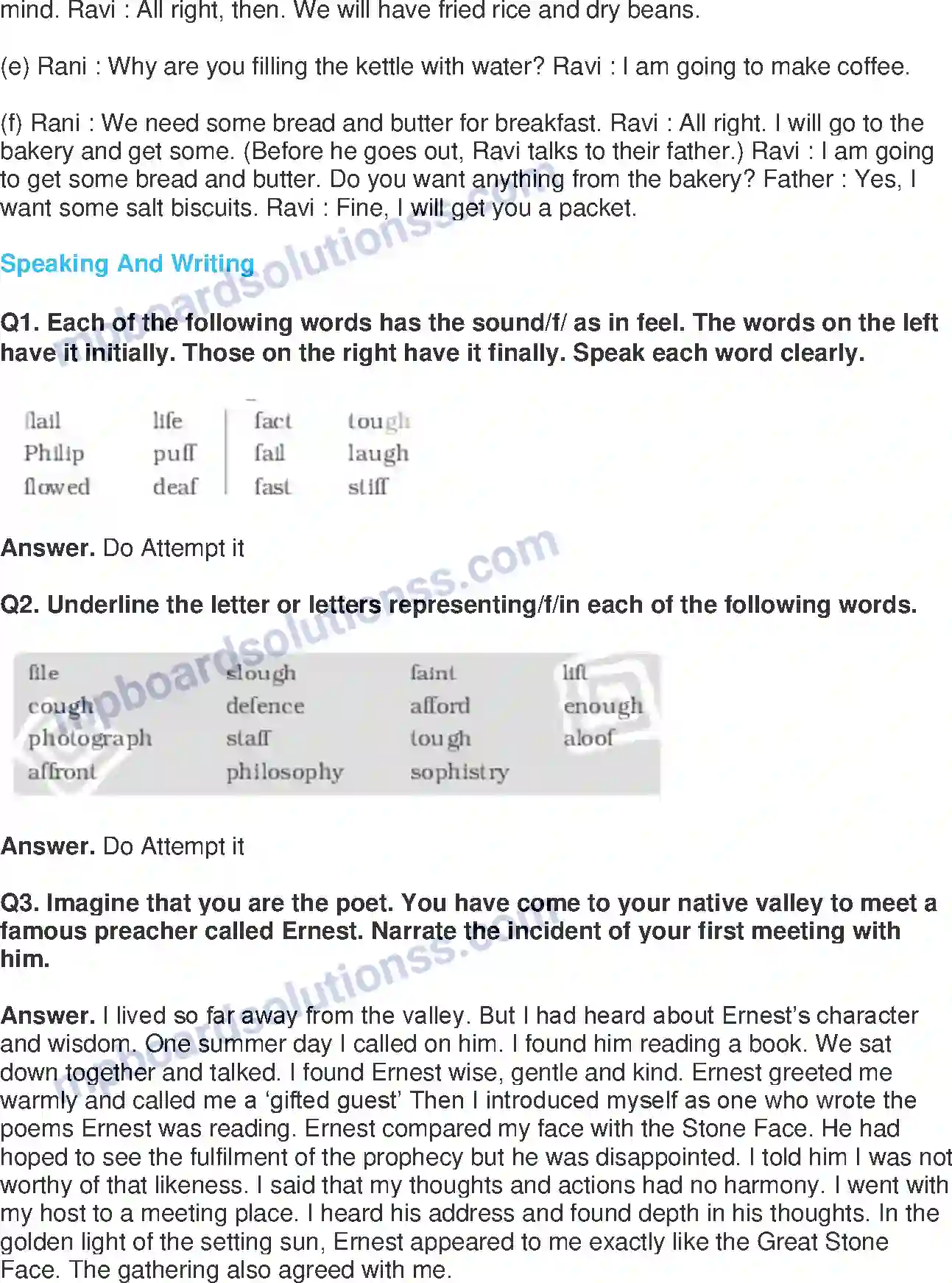 MP Board Book for Class 8 English The Great Stone Face - II Image 6
