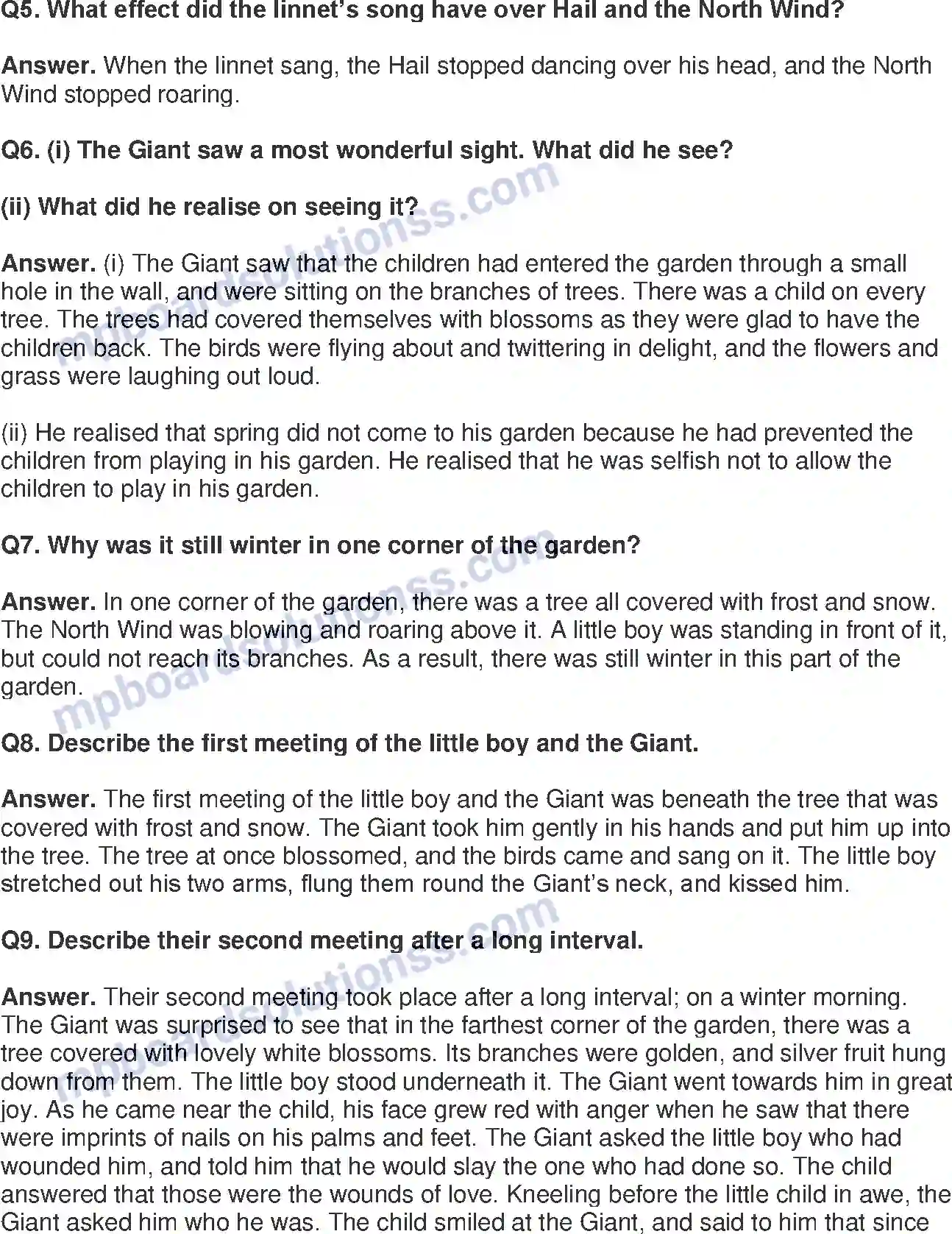 MP Board Book for Class 8 English The Selfish Giant Image 2