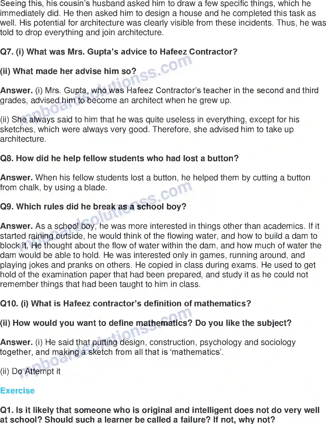 MP Board Book for Class 8 English The Treasure Within Image 2