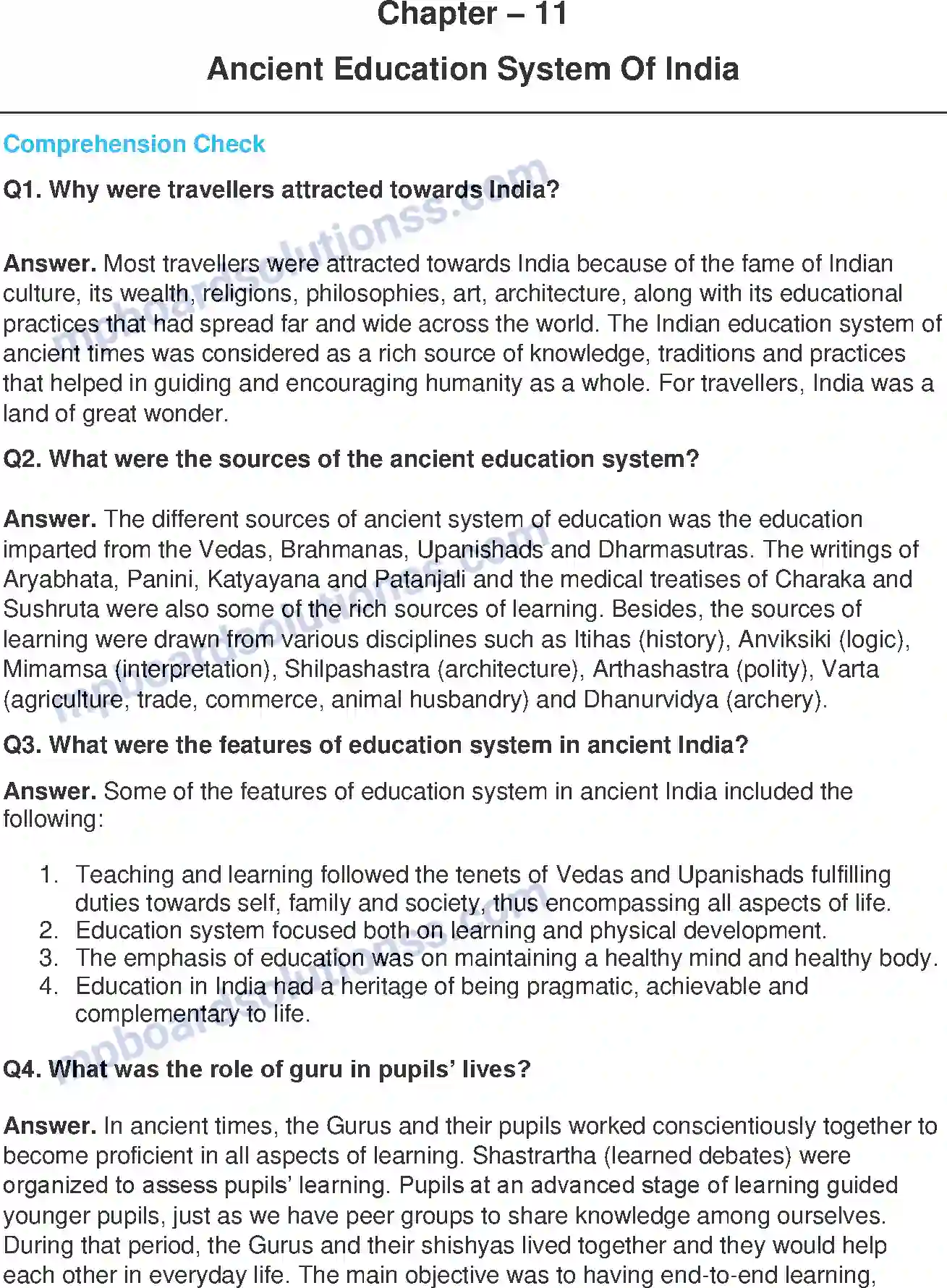 MP Board Book for Class 8 English Ancient Education System Of India Image 1