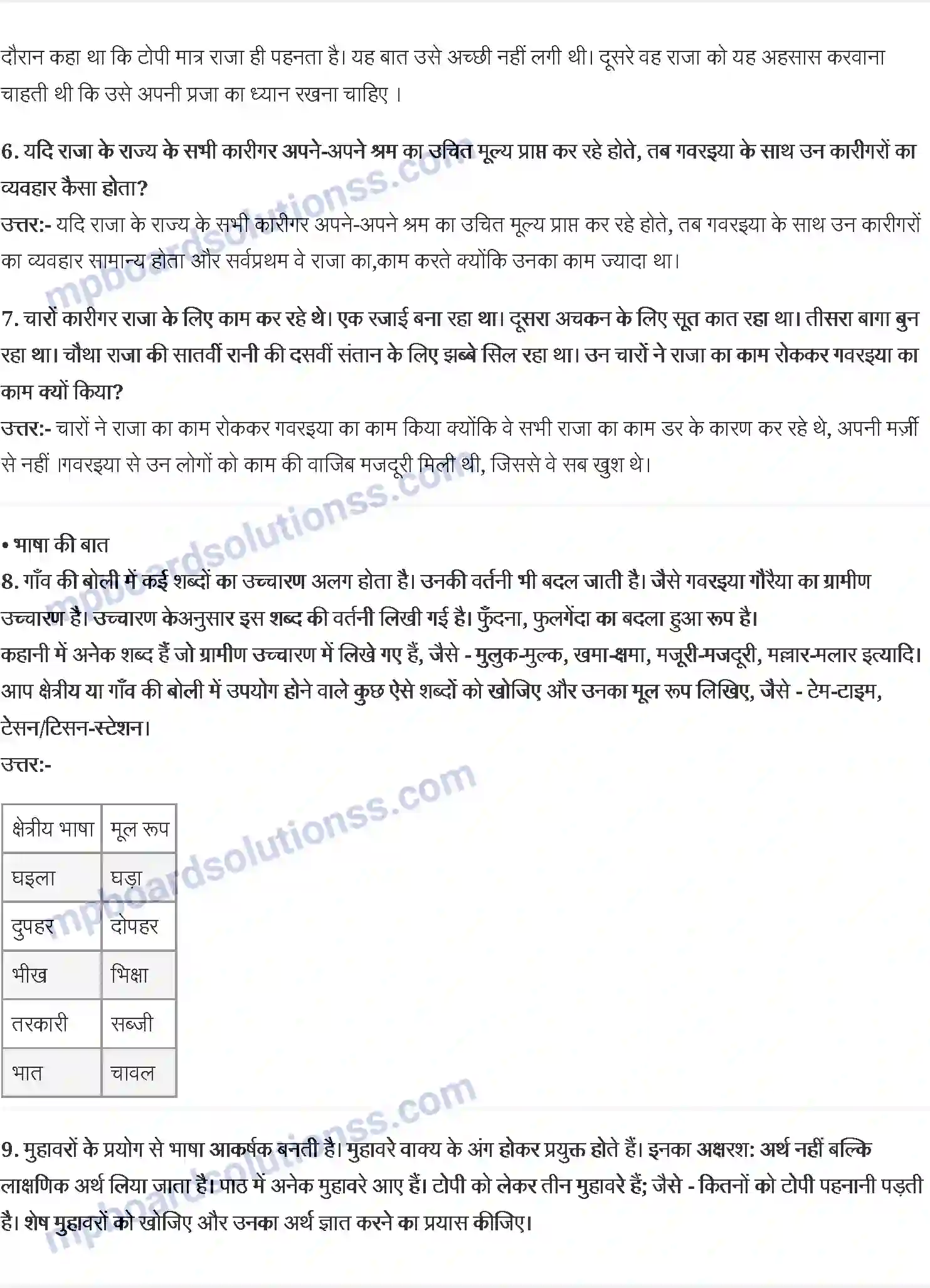 MP Board Book for Class 8 Hindi टोपी Image 2