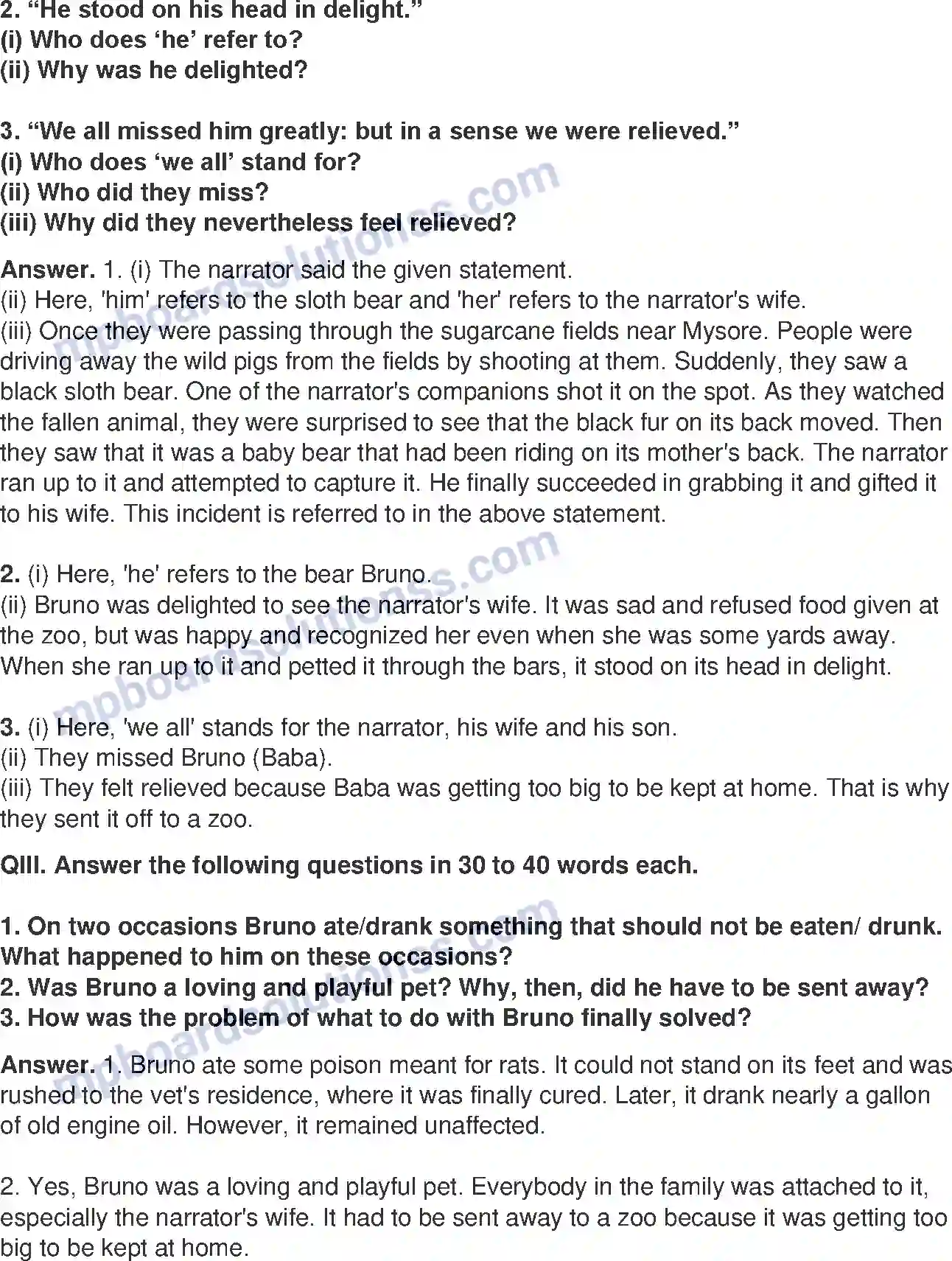 MP Board Book for Class 9 English The Bond Of Love Image 2