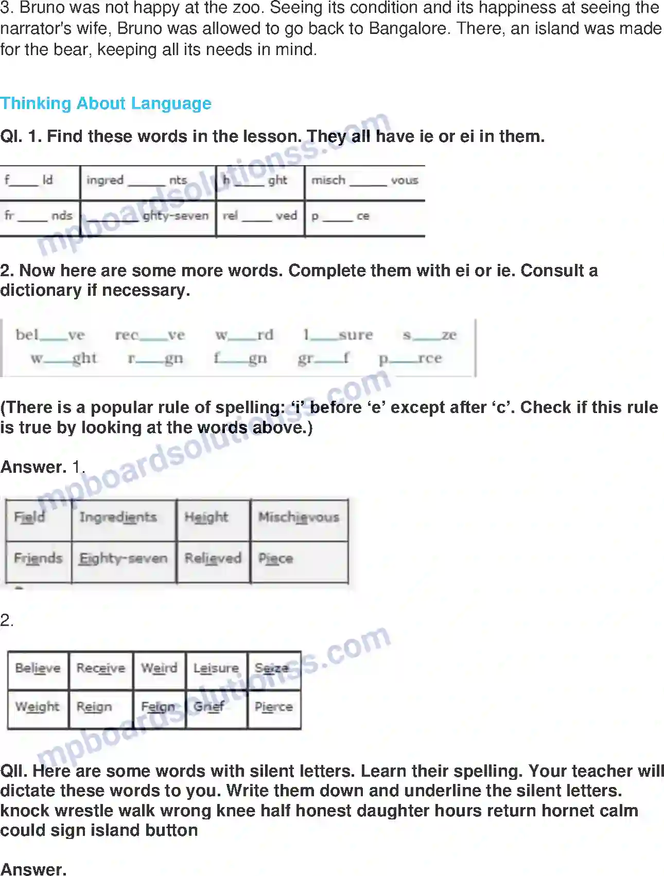 MP Board Book for Class 9 English The Bond Of Love Image 3