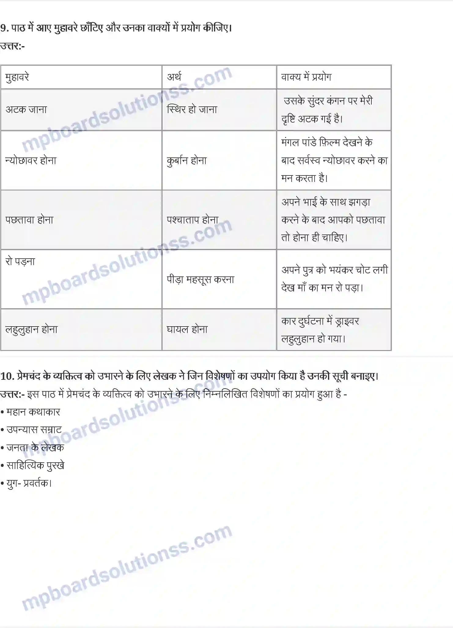 MP Board Book for Class 9 Hindi हरिशंकर परसाई - प्रेमचंद के फटे जूते Image 3
