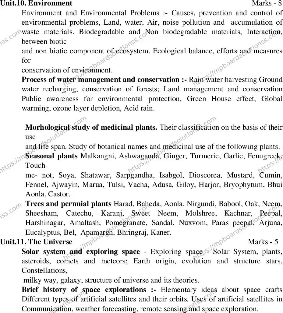 MP Board Class 10 Science 2020-21 Syllabus Image 10