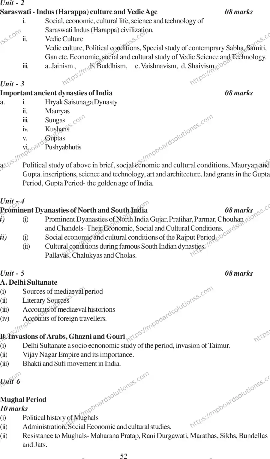 MP Board Class 12 History 2020-21 Syllabus Image 3